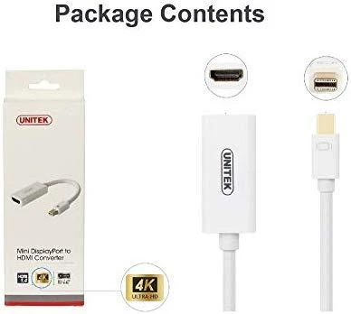 UNITEK Y-6331 Unitek Adapteris miniDisplayPort prie HDMI F, 4K, Y-6331