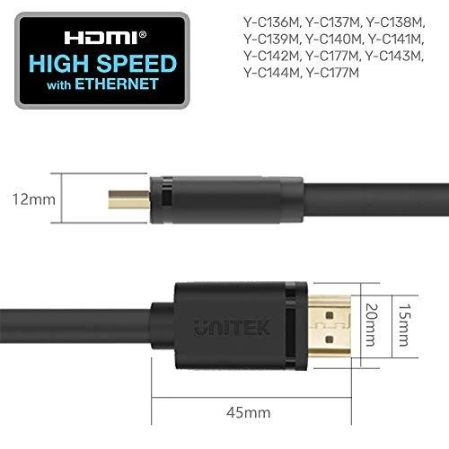 UNITEK Y-C138 Unitek Cable HDMI v.2.0 M/M 2m, auksinis, BASIC, Y-C138