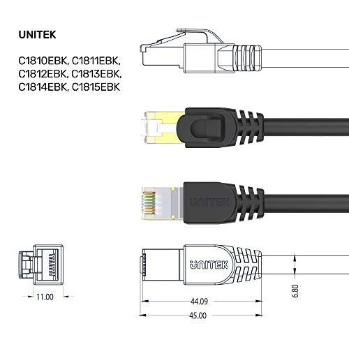UNITEK Kat. 7 SSTP 8P8C RJ45 eterneto kabelis – 3m C1811EBK