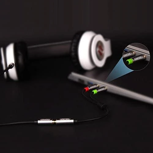 UNITEK Y-C957ABK Unitek Cable miniJack 3,5mm (F) - 2x 3,5mm (M) Y-C957ABK