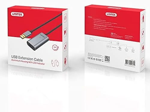 UNITEK Y-271 Unitek Cable USB 2.0 Active Extension, 5m, Alu., Y-271