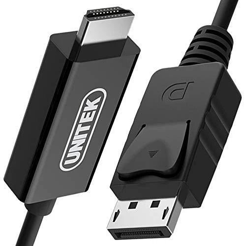 Unitek DisplayPort į HDMI kabelio jungčių stambus planas