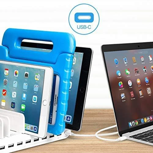 UNITEK Y-2190 įkrovimo stotelė 8x USB 2.4A 160W 2x QC3.0 USB-C Y-2190