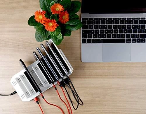 UNITEK Y-2190 įkrovimo stotelė 8x USB 2.4A 160W 2x QC3.0 USB-C Y-2190