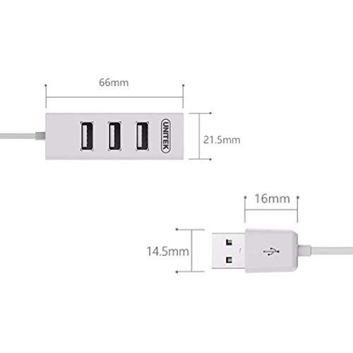 UNITEK Y-2146 Hub 4x USB 2.0. mini baltas Y-2146