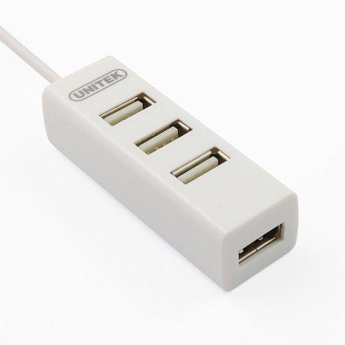 UNITEK Y-2146 Hub 4x USB 2.0. mini baltas Y-2146