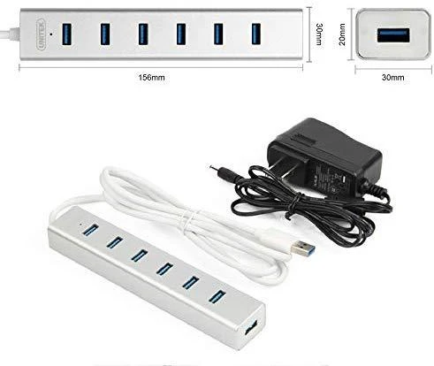 UNITEK Y-3090 Unitek Hub 7x USB 3.0, BC 1.2, Alu., Y-3090