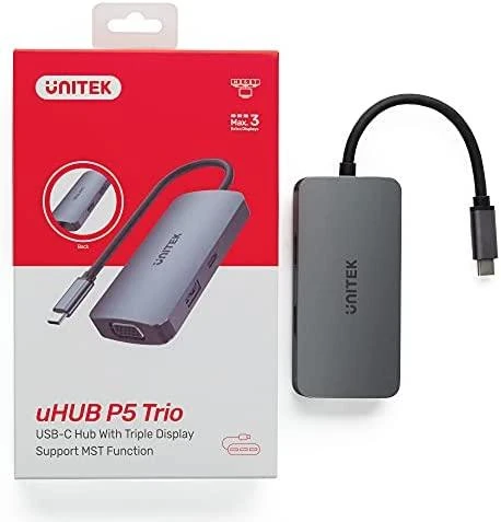 Unitek uHUB P5 Trio adapteris su pakuote