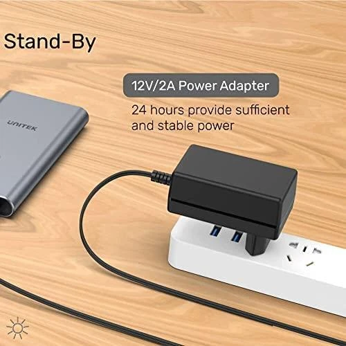 UNITEK SolidForce USB-C į PCIe / NVMe M.2 SSD 10 Gbps dviejų skyrių korpusas su neprisijungus veikiančiu klonu S1206A