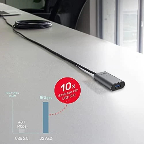 UNITEK U304A Unitek kabelis USB-C 3.1 – aktyvus USB-A plėtinys, 5 m, M/F U304A