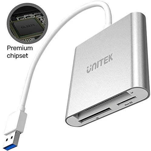 UNITEK Y-9313D Unitek USB3.0 į Multi-In-One Aliuminio kortelių skaitytuvą (su USB Type-C adapteriu)