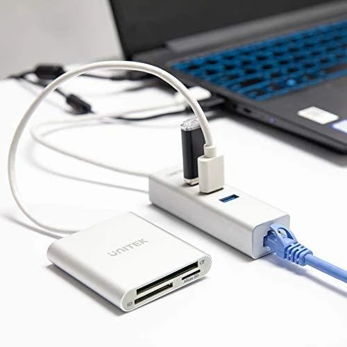 UNITEK Y-9313D Unitek USB3.0 į Multi-In-One Aliuminio kortelių skaitytuvą (su USB Type-C adapteriu)