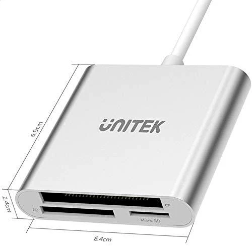 UNITEK Y-9313D Unitek USB3.0 į Multi-In-One Aliuminio kortelių skaitytuvą (su USB Type-C adapteriu)