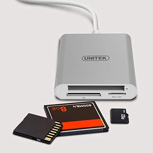 UNITEK Y-9313D Unitek USB3.0 į Multi-In-One Aliuminio kortelių skaitytuvą (su USB Type-C adapteriu)