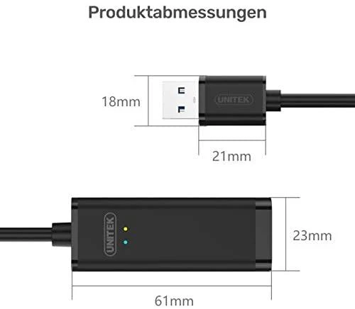 Kabelis  UNITEK Y-1468 Unitek USB 2.0. to Fast Ethernet converter, Y-1468
