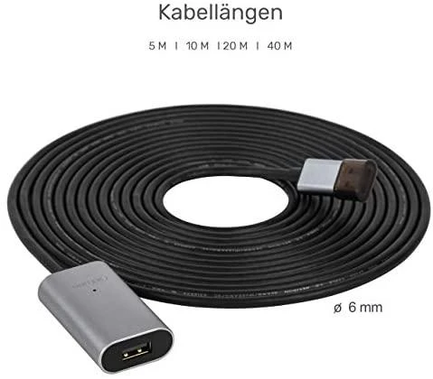 UNITEK Y-274 Unitek Cable USB 2.0 Active Extension 20m Alu. Y-274