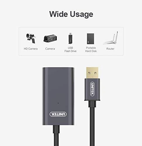 UNITEK Y-274 Unitek Cable USB 2.0 Active Extension 20m Alu. Y-274