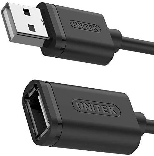 UNITEK Y-C447GBK Unitek USB plėtinio keitiklis USB2.0 AM-AF, 0,5m Y-C447GBK