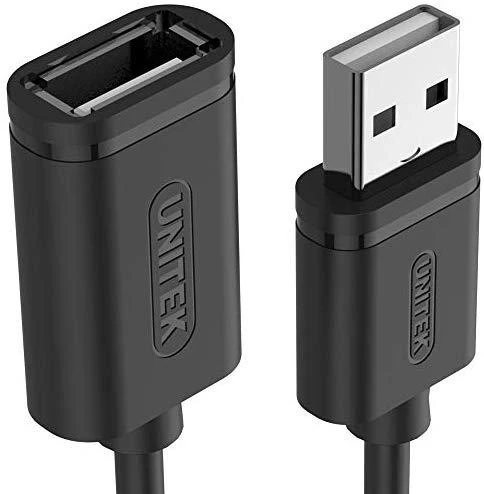 UNITEK Y-C447GBK Unitek USB plėtinio keitiklis USB2.0 AM-AF, 0,5m Y-C447GBK