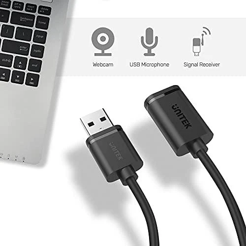 UNITEK Y-C449GBK Unitek USB plėtinio keitiklis USB2.0 AM-AF, 1,5m Y-C449GBK