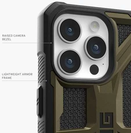 Urban Armor Gear UAG Monarch Apple iPhone 15 Pro Max - dėklas telefonui žalios spalvos kevlar