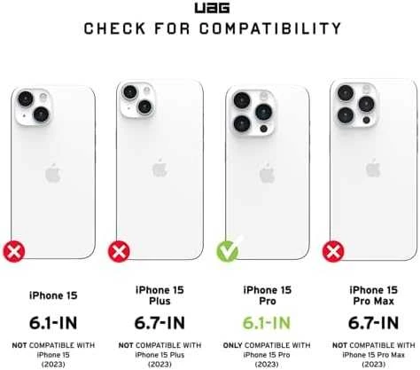 Urban Armor Gear UAG Monarch Pro su MagSafe iPhone 15 Pro - dark dėklas telefonui mėlynos spalvos