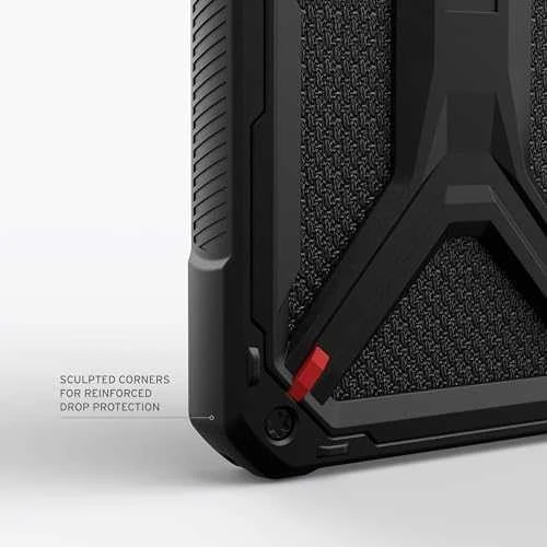 UAG Urban Armor Gear dėklas MONARCH, skirtas IPHONE 15 Plus, juodas, kevlarinis