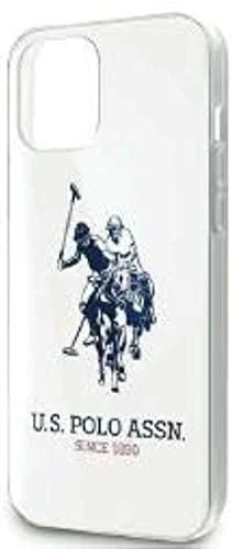 Dėklas „Us Polo Assn“ „US Polo“ USHCP12LTPUHRWH „Apple iPhone 12 Pro Max 6,7“ baltos spalvos blizgus didelis logotipas