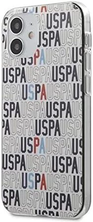 Dėklas „Us Polo Assn US Polo“ USHCP12MPCUSPA6 „Apple iPhone 12/12 Pro 6,1“ baltos spalvos „Logo Mania“ kolekcija