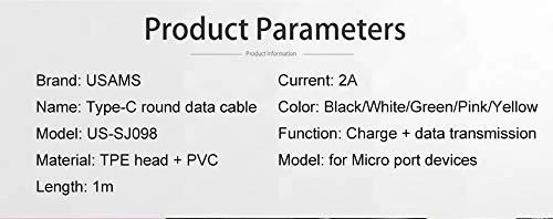 USAMS U-Turn microUSB Kabelis 1m juodos spalvos 2A MICUSBXD01 (US-SJ098)Zapytaj ChatGPT