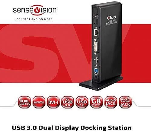 Stacja / replikatorius Club 3D SenseVision Dual Ekranas USB 3.0 (CSV-3242HD)