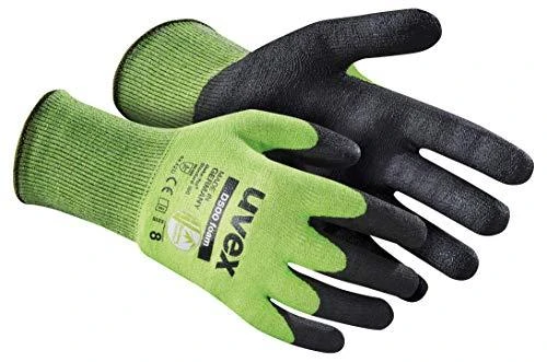 Uvex D500 Foam apsauginės pirštinės, žaliai juodos
