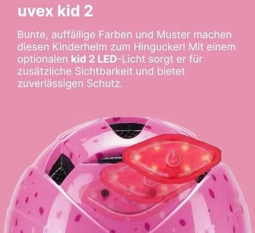 Šalmas Uvex kid 2 pink confetti-46-52CM