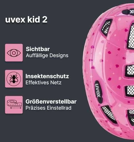 Šalmas Uvex kid 2 pink confetti-46-52CM
