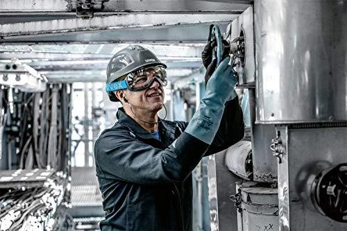 Apsauginiai akiniai Uvex Megasonic, skaidri sferinė linzė, supravision excellence padengimas (nerasojantis iš vidaus, nesibraižantis išorėje), antracito/mėlyna spalva