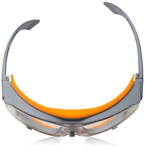 Apsauginiai akiniai Uvex Skyguard NT, skaidri linzė, supravision excellence padengimas (nerasoja iš vidaus, nesibraižo iš išorės), plastikinės kojelės, minkšta tarpinė, pilki/oranžiniai