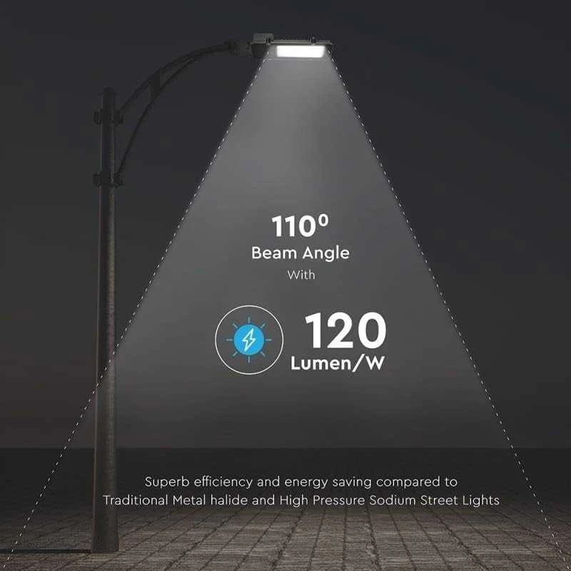 100W LED gatvės šviestuvas, pilkas, 4000K, SAMSUNG LED chip