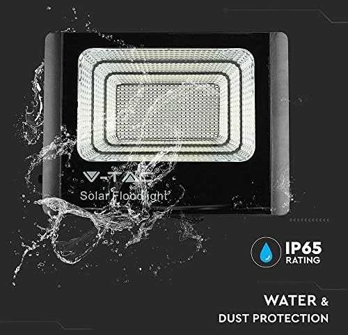 V-tac 35W LED prožektorius su saulės baterija. 4000K (dienos šviesa), juodas,