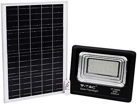 V-tac 35W LED prožektorius su saulės baterija. 4000K (dienos šviesa), juodas,