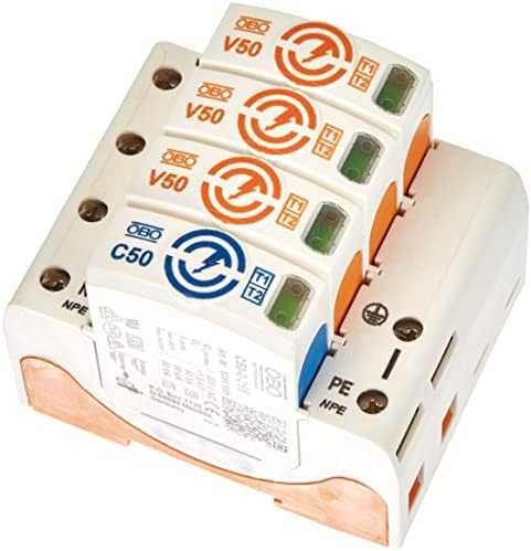 OBO Bettermann Bettermann Combi viršįtampių ribotuvai V50 3 + NPE 280V 5093526