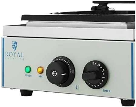 Royal Catering Teflonu dengta vaflinė apvaliems vafliams, širdelės rozetė, skersmuo. 21 cm