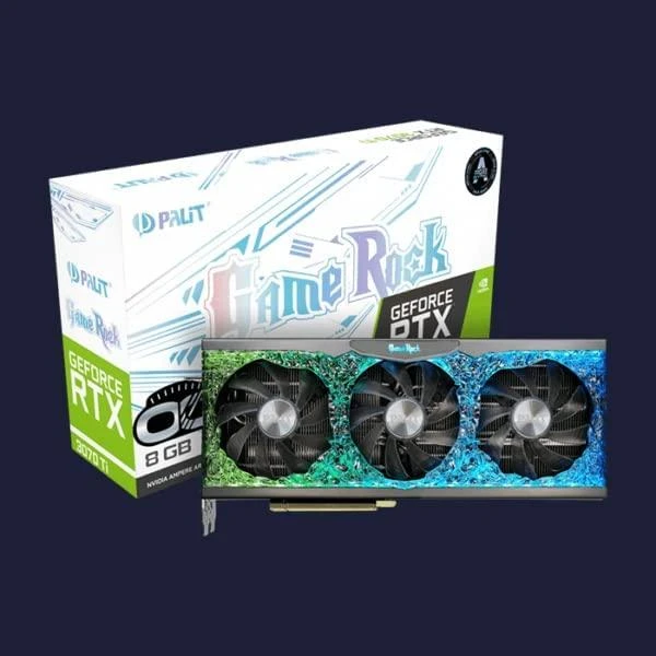 Vaizdo plokštė PALIT GeFoce RTX 3070Ti Gamerock 8G 256 bitų GDDR6X 1575/1770MHz HDMI 2.1 3x DP 1.4a