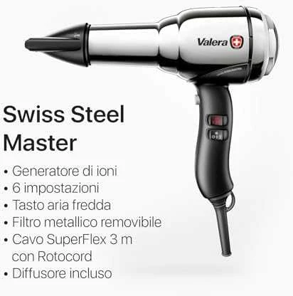 Ligo Electric VALERA SM 588.02 RC CR Chrome Swiss Steel-Master Plaukų džiovintuvas