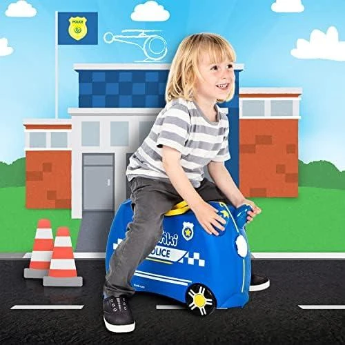 Vaikiškas lagaminas Trunki Percy Police Car, 18 l / 21x46x31 cm
