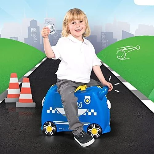 Vaikiškas lagaminas Trunki Percy Police Car, 18 l / 21x46x31 cm