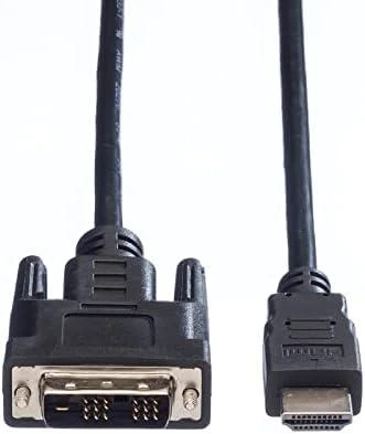 HDMI į DVI-D adapterio kabelis, jungčių vaizdas