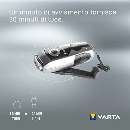 Varta Dynamo Light LED Rankinis žibintuvėlis Juoda, Pilka