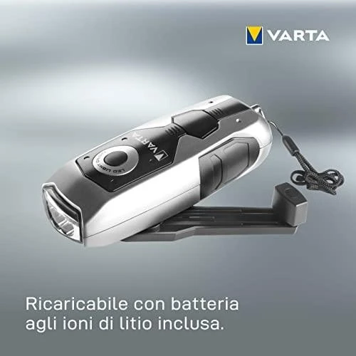 Varta Dynamo Light LED Rankinis žibintuvėlis Juoda, Pilka