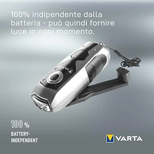 Varta Dynamo Light LED Rankinis žibintuvėlis Juoda, Pilka
