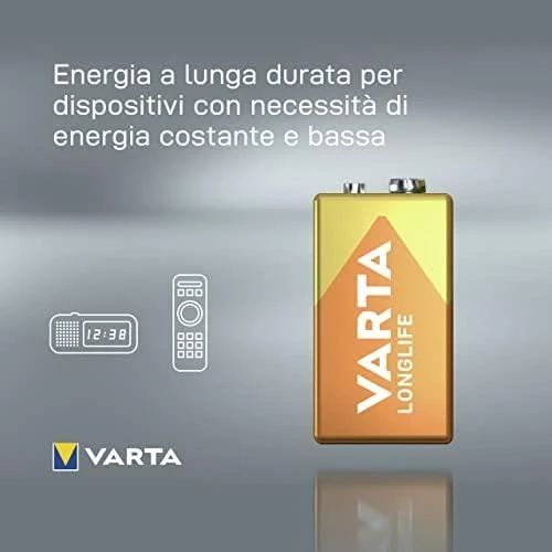 Baterija Varta Longlife 9V alkaline, 1 vnt